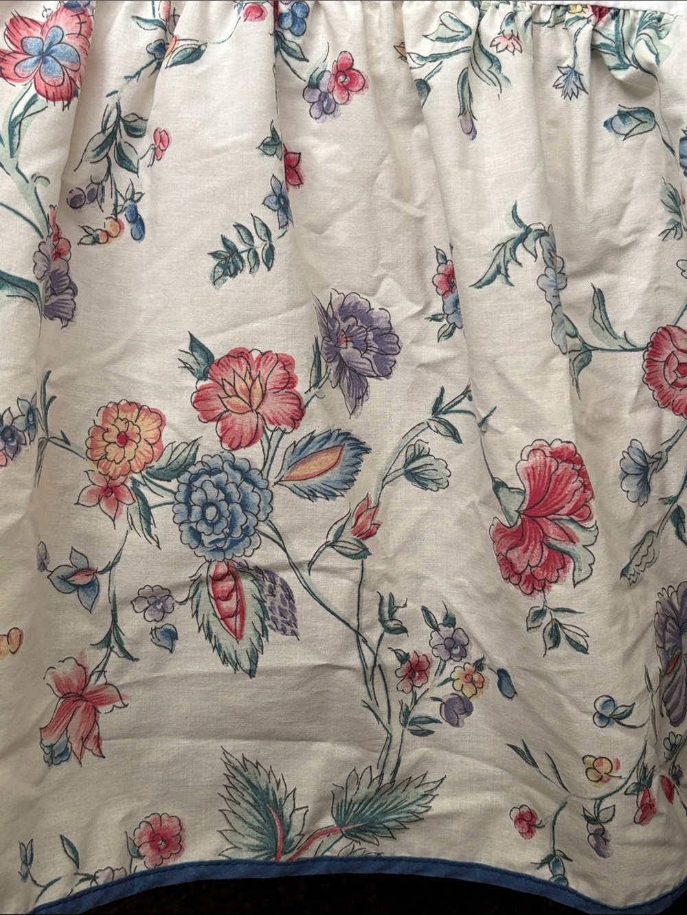 Vintage Laura Ashley Twin Ruffle Bedskirt Floral